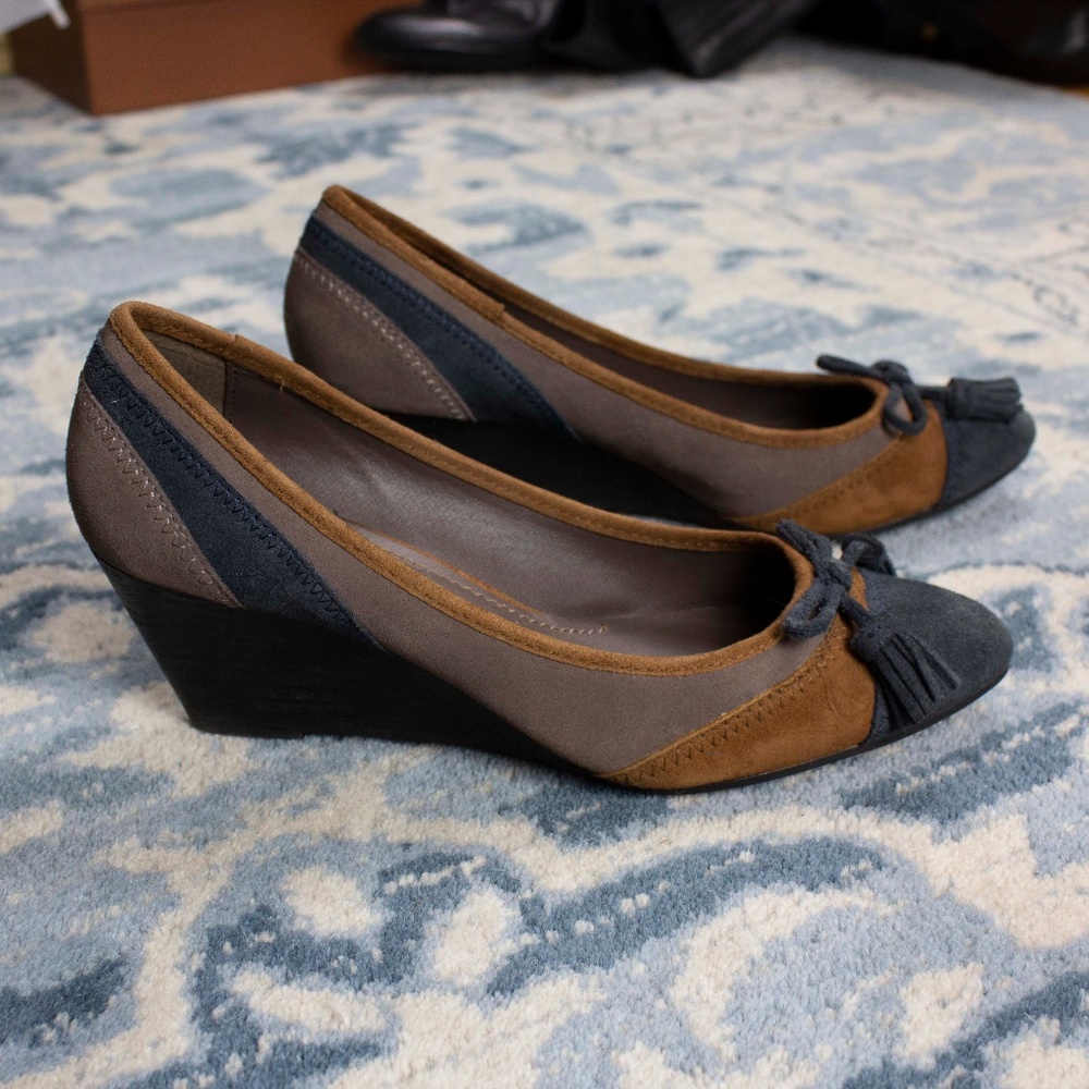 Audrey Brooke Wedge Pump Heel